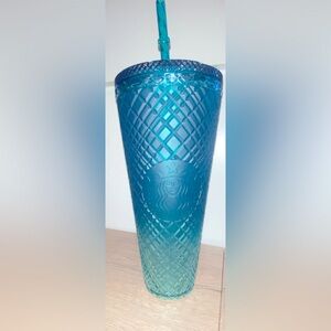 Starbucks diamond cut tumbler- 32 oz -Teal